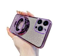 IMEIKONST Custodia per Honor 400 con Anello Kickstand, Elettroplaccata Gradiente Brillantini Trasparente Protettiva TPU Silicone Antiurto Cover per Honor 400. Porpora DS1