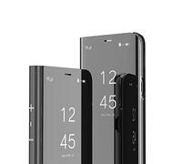 IMEIKONST Galaxy Note 20 Custodia Bookstyle Specchio Design Clear View Makeup Stand Full Body Protettiva Bumper Flip Folio Copertura per Samsung Galaxy Note 20 Flip Mirror: Black QH