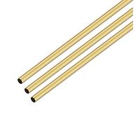 iMeistek 3 tubi in ottone, lunghezza 300 mm, diametro 4,5 mm, spessore della parete 0,2 mm, tubo rotondo senza cuciture, per casa, decorazione di giardinaggio, artigianato fai da te
