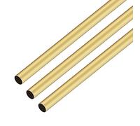 iMeistek 3 tubi in ottone, lunghezza 300 mm, diametro esterno 8 mm, spessore della parete 0,2 mm, tubi rotondi in ottone senza cuciture, per casa, decorazione da giardinaggio, artigianato fai da te