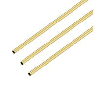 iMeistek - 3 tubi rotondi in ottone, lunghezza 300 mm, diametro esterno 4 mm x spessore della parete 0,3 mm, tubi dritti rotondi in ottone