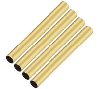 iMeistek 4 tubi in ottone, 10 mm di diametro esterno x 0,2 mm di spessore della parete, lunghezza 200 mm, tubi rotondi in ottone senza giunzioni, per artigianato fai da te