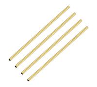 iMeistek 4 tubi in ottone, 2,5 mm di diametro esterno x 0,2 mm di spessore della parete, lunghezza 200 mm, tubi rotondi in ottone per artigianato fai da te,