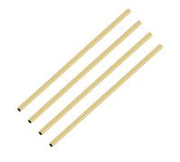 iMeistek 4 tubi in ottone, 2 mm di diametro esterno x 0,2 mm di spessore della parete di 200 mm di lunghezza, tubi rotondi in metallo senza cuciture, per decorazioni di giardinaggio, artigianato fai