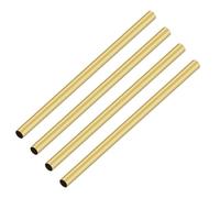 iMeistek 4 tubi in ottone, 4 mm di diametro esterno x 0,2 mm di spessore della parete, 200 mm di lunghezza, tubi in metallo per decorazione di giardinaggio, artigianato fai da te