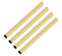 iMeistek 4 tubi in ottone, 7 mm di diametro esterno x 0,2 mm di spessore della parete, lunghezza 200 mm, tubi rotondi senza giunzioni, per artigianato fai da te