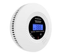 iMeistek Rilevatori di fumo e monossido di carbonio, allarmi combinati di fumo e monossido di carbonio per la casa, con display digitale, approvato EN 52091 e EN14604. 1 pezzo