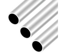 iMeistek Tubi rotondi in alluminio 6063, diametro esterno 26 mm, diametro interno 22 mm, lunghezza 300 mm, tubo rotondo dritto senza cuciture, per industriali, decorativi, architettonici (3 pezzi)