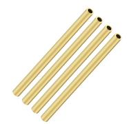 iMeistek Tubo in ottone, diametro esterno 6 mm x spessore della parete 1 mm, lunghezza 200 mm, tubo rotondo senza cuciture, per artigianato fai da te (4 pezzi)