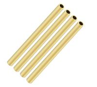 iMeistek Tubo in ottone, diametro esterno 7 mm, spessore della parete 1 mm, lunghezza 200 mm, tubi rotondi in ottone, per artigianato fai da te (4 pezzi)