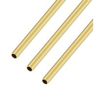 iMeistek Tubo in ottone, diametro esterno 8 mm, spessore della parete 0,75 mm, lunghezza 300 mm, tubo dritto senza cuciture, rotondo, per artigianato fai da te (3 pezzi)