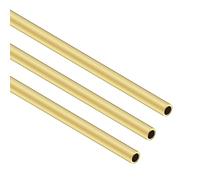 iMeistek Tubo rotondo in ottone, lunghezza 300 mm, diametro esterno 7 mm, spessore della parete 1 mm, tubo dritto senza cuciture, per artigianato fai da te (3 pezzi)