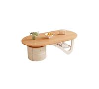 IMEITE Arredamento Della Casa Tavolino Da Caffè Ovale In Legno Massello For Soggiorno, Casa, Piccolo Appartamento Moderno Tavolini Da Salotto(B)