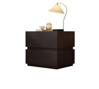 IMEITE Comodino Comodino Moderno E Semplice, Tutto In Legno Massello, Armadietto Portaoggetti, Comodino Nero, Camera Da Letto Di Casa Tavoli Da Soggiorno