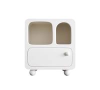 IMEITE Comodino Comodino moderno in stile crema leggero e lussuoso, semplice armadio portaoggetti, elegante comodino camera da letto Tavoli Da Soggiorno(A)