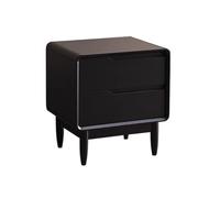 IMEITE Comodino Comodino Nero Semplice For Camera Da Letto, Comodino Doppio In Legno Massello, Piccolo Appartamento Tavoli Da Soggiorno