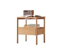 IMEITE Comodino Comodino tutto in legno massello, moderno e semplice, comodino for camera da letto, piccolo appartamento, con luce Tavoli Da Soggiorno