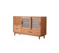 IMEITE Mobile Bar Caffetteria 140x40x90cm Solid Wood Entrance Storage Table, Home Kitchen Tableware Cabinet, Simple Living Room Glass Furniture Mobile buffet con contenitore