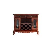 IMEITE Mobile Bar Caffetteria Wooden Wine Cabinet Kitchen Sideboard Tableware Storage Tea Mobile buffet con contenitore