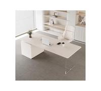 IMEITE Scrivania Ad Angolo Mobili for ufficio in ardesia color crema, scrivania Boss for studio in piccolo appartamento, tavolo for consulto medico in un salone di bellezza Scrivania Del Computer