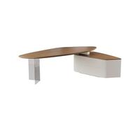 IMEITE Scrivania Ad Angolo Solid Wood Special-shaped Boss Office Work Desk, Storage With Side Cabinets, Suitable For Business And Home Scrivania Del Computer