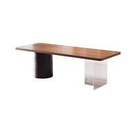 IMEITE Scrivania angolare cinese in legno massiccio in stile Wabi-Sabi, mobile da ricevimento con grande piatto per il soggiorno, scrivania per computer da lavoro per ufficio, scrivania per computer