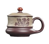 IMEITE Tazze Matcha Tazza da tè in sabbia viola fatta a mano Tazza da tè pomeridiano Tazza da acqua for studio a casa da 410 ml Set Da Tè Con Infusore