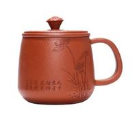 IMEITE Tazze Matcha Tazza da tè Tazza di sabbia viola Tazza da tè con coperchio intagliata a mano Sala da tè Casa da tè Set da tè Kung Fu Set Da Tè Con Infusore