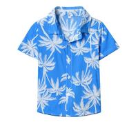 IMEKIS Camicia estiva per padre e figlio, per uomo, ragazzo, camicia hawaiana, a maniche corte, con bottoni, per il tempo libero