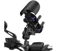 iMESTOU Supporto Antivibrazione per Telefono Cellulare da Moto con Base Sferica da 2,5 cm, Adatto per Manubri da 12 a 32 mm, Ampiamente Compatibile con Smartphone da 5,4 a 7,0 Pollici