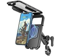 iMESTOU Supporto Impermeabile per Telefono da Moto IP67 con Caricatore Wireless Qi/USB C 3.0, Supporto per Telefono a Sfera da 1" Antifurto con Rotazione di 720° per Smartphone da 3,5"-6,1" (S)