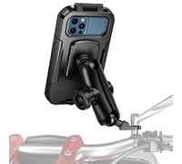 iMESTOU Supporto Impermeabile per Telefono da Moto per Specchietto Retrovisore, Supporto per Telefono a sfera da 1" Antifurto, Adatto per Smartphone da 3,5"-6,1"(Taglia S)