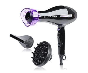 Imetec Bellissima Revolution BHD2 2000 Asciugacapelli Professionale con Rotazione Automatica, 2000 W, 8 Combinazioni Aria/Temperatura, Tecnologia a Ioni, Diffusore Incluso