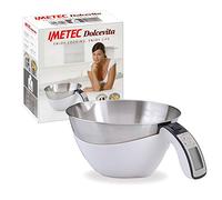 Imetec Dolcevita ES4 Bilancia Elettronica da Cucina, Pesa Solidi e Liquidi, Contenitore Estraibile, Scala Graduata, Portata 5 Kg, Divisione 1 g, Funzione Tara, Display Digitale, Spegnimento Automatico