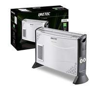 Imetec Eco Rapid TH1-100 Stufa Elettrica 2000 W con Tecnologia a Basso Consumo Energetico, Termoconvettore 4 Temperature, Termostato Ambiente, Silenzioso, Bianco/Grigio, 69.5x18x43 cm