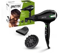 Imetec ECO SE9 1000 Asciugacapelli con Tecnologia Eco Technology 1400 W, Consumo Energetico Ridotto, 8 Combinazioni Aria Temperatura, Diffusore per Capelli Ricci