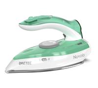 Imetec Nuvola, Ferro da Stiro da Viaggio a Vapore, Piastra in Acciaio Inox, 1000 W, Manico pieghevole, Custodia da Viaggio,