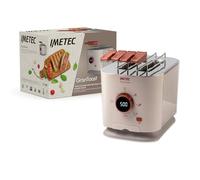 Imetec Grantoast - Tostapane 2 Fette XL con Pinze Apribili per Toast Farciti - 7 Livelli Doratura, Facile Pulizia, Display LED, Griglia Scalda Brioche, Pizzette e Focacce, Timer Digitale, Acciaio Inox