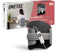 Imetec Intellisense Lumbar, termoforo, cuscino termico per zona lombare con fascia elastica, Rapido riscaldamento, Tessuto anallergico, 5 temperature, Electro block di sicurezza, Lavabile, 61x38 cm