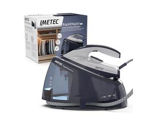 Imetec Rapidvapor Plus - Ferro da stiro generatore di vapore, pronto in 1 minuto, serbatoio 1,2 L, piastra con rivestimento Fluid Ceramic, colpo vapore da 300 g pressione della pompa di 5,5 bar