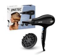 Imetec S6 2200 Asciugacapelli 2200W con Diffusore e Concentratore, Phon per Capelli Lisci, Mossi e Ricci, 2 Velocità, 3 Temperature, Colpo Aria Fredda, Filtro Removibile