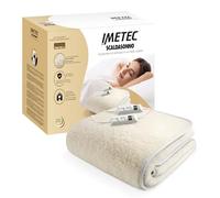 Imetec Scaldasonno matrimoniale 150x160 cm, 50% Lana e merino, 2 temperature, Dispositivo sicurezza electro block, Made in italy