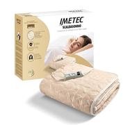 Imetec Scaldasonno - Scaldaletto singolo 150x80 | Comando 2 temperature | Tessuto trapuntato | Lavabile a mano e in lavatrice a 30°C | Made in Italy