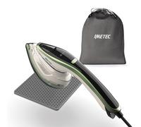 Imetec Steam Easy, ferro da stiro portatile verticale, stira in verticale e orizzontale, piastra ceramica, tripla regolazione di vapore e temperatura, di Imetec