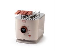 Imetec Grantoast - Tostapane 2 Fette XL con Pinze Apribili per Toast Farciti - 7 Livelli Doratura, Facile Pulizia, Display LED, Griglia Scalda Brioche, Pizzette e Focacce, Timer Digitale, Acciaio Inox