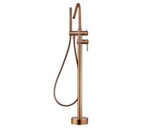 Imex BBECO1/ORC - Rubinetto per vasca da bagno, monocomando, doccia a pavimento, serie Corcega, oro rosa spazzolato