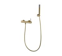 IMEX BDM039-5OC - Set di rubinetti monocomando per doccia a mano in ottone SERIE MONZA Oro Spazzolato