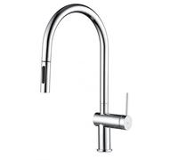 Imex Berna - Rubinetto da cucina estraibile con doppia funzione, miscelatore flessibile e girevole a 360°, design moderno Imex Berna (cromato)