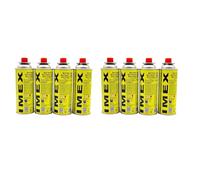 IMEX Cartuccia di gas butano 227 g con valvola tipo MSF-1a, cartuccia a gas butano universale per fornelli da campeggio, riscaldamento a gas, bruciatore a gas, bruciatore per erbacce, bruciatore per