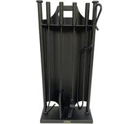 Imex El Zorro 12025-N - Confezione da 4 pezzi per camino ovale, colore: Nero